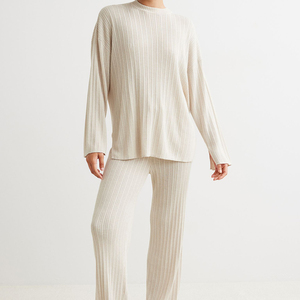 Mujeres 100% algodón ropa de calle de lujo de gran tamaño bordado Jumper suéter cuello redondo en relieve pareja sudadera mujeres - Product Image 6