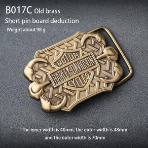 Hebilla de cinturón occidental de latón macizo y cobre puro de alta calidad: duradera, exquisita, 4,0 cm de ancho para hombres y mujeres - Product Image 3