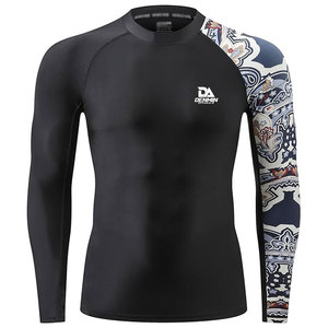 Nuevo Rash Guard de fitness, ajuste ceñido, tela elástica, diseño profesional, perfecto para entrenamiento, gimnasio y deportes. - Product Image 1