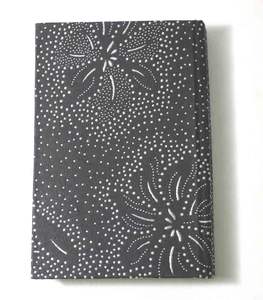 Wholesale Recycled Cotton Paper Notebook Handmade Black Cover with Silver Design Glue Binding Personal or Corporate Gift - Product Image 4