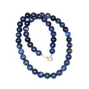 Gargantilla de cristal con cuentas de sodalita de 8mm hecha a mano, collar de piedra de sodalita Natural, joyería, Diseño Artesanal único - Product Image 1