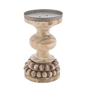 Bougeoir en bois sculpté à la main de Home Villa Lighting Nouveau look pour la décoration de Noël dans l'intérieur de la maison et du salon - Product Image 1