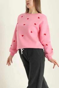 Sweat-shirt d'hiver élégant pour femmes avec pull à épaules tombantes Logo personnalisé Différents styles - Product Image 3