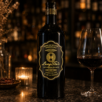 Étiquette de bouteille de vin LED personnalisée à haute luminosité pour la présentation de boissons, campagne Longstargift Winery