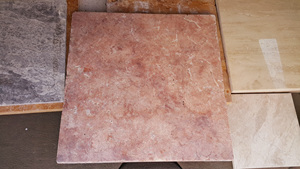 Travertino Rojo Pulido 20x20cm, Muestra Pequeña, Duradero, Moderno, Fácil de Instalar, Adoquines para Caminos, Hecho en Turquía, para Jardín, Exterior e Interior - Product Image 4