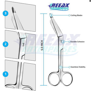Ciseaux de chirurgie orthopédique réutilisables manuels en acier inoxydable de haute qualité Instruments chirurgicaux à bandage haut de gamme REEAX ENTERPRISES - Product Image 4