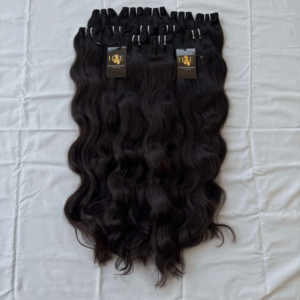 Pelo de visón de grado 11A de alta calidad, cutícula virgen alineada, paquete de pelo de templo indio, onda Natural, precio al por mayor, crudo sin procesar - Product Image 1
