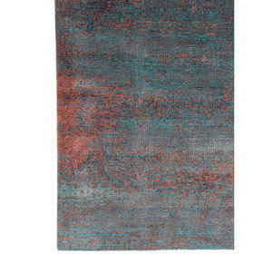 Tapis en laine et soie de bambou noué à la main Kavi Blue, collection Afterglow - Motif abstrait pour usage domestique Eskm-01 - Product Image 4