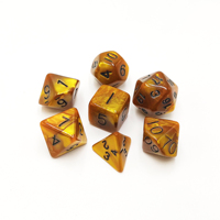 Jeu de dés colorés pour jeux de numéros, dés polyédriques en résine, dés en acrylique