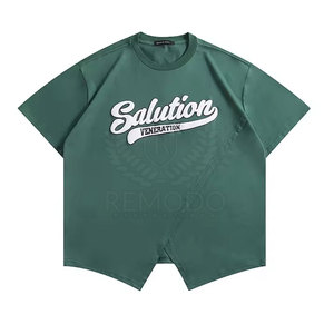 Camisetas Casuales de Verano para Mujer con Estampado Puff, Servicio OEM Disponible, Logotipo Personalizado, Gráfico, 100% Algodón, Transpirables, de Secado Rápido - Product Image 1