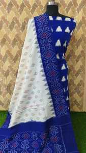 Materiales de vestido de algodón Ikat hechos a mano, suaves, transpirables y patrones para Ropa Étnica elegante, 2,5 m de parte superior e inferior. - Product Image 3