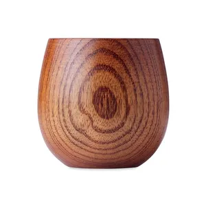Mug en bois de chêne OVALIS durable de 250 ml, articles promotionnels pour boissons - Product Image 3