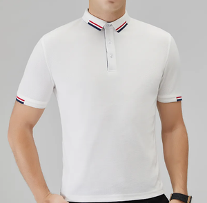 Polos colorés et personnalisés en coton avec logo respirant à manches courtes, parfaits pour le travail ou les loisirs - Product Image 6