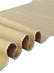 Camino de mesa de comedor de algodón polivinílico amarillo de estilo europeo moderno con diseño rectangular tejido RIB para uso en fiesta de boda de Hotel en casa - Product Image 5