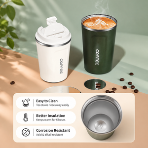 Vente chaude, thermos de haute qualité avec logo personnalisé, boîte cadeau, bouteille à café, tasse, thermos, vide, en acier inoxydable 304, double paroi - Product Image 4
