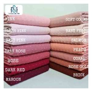 Alta calidad CEY Airflow Crepe Plain Dyed Design Poliéster Soft Cey Uragirl Airflow Dot Jacquard Dress Fabric para prendas Abaya - Product Image 4