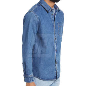 แจ็กเก็ตยีนส์แขนยาวของผู้ชายแจ็กเก็ตฤดูหนาวสำหรับผู้ชายผลิตจากโรงงานใหม่ - Product Image 4