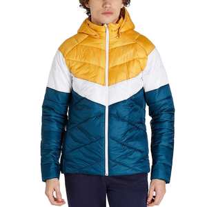 TOP SHOW invierno amarillo y verde medio reversible desgastado sucio lavado bordado estrella personalizada recortada chaqueta acolchada para hombres - Product Image 1