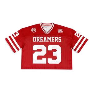 Camisetas de fútbol americano sublimadas baratas al por mayor, diseño holgado personalizado, ideal para equipos y sesiones de entrenamiento - Product Image 5