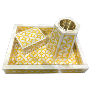 Traditional Pvt Ltd Arabic Incense Burner Set Floral Ramadan Gift with <b>Bone</b> Inlay for Bakhoor Indoor Usage - Product Image 3