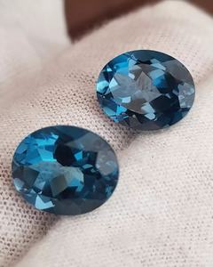 Haute qualité londres bleu topaze pierre précieuse Quartz naturel personnalisable taille forme lâche perle coupe bleu topaze pierre en gros - Product Image 1