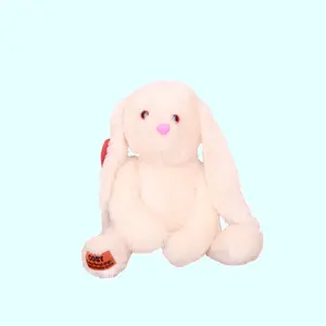 부드러운 플러시 화이트 귀여운 토끼 고급 직물 박제 동물 선물 및 장식 사용 낮은 가격 공급 업체 구매
