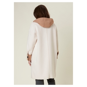 เสื้อโค้ทผ้ากำมะหยี่สำหรับผู้หญิงเสื้อคลุมกระดุมแถวเดียวมีกระเป๋าและฮู้ดสำหรับฤดูใบไม้ร่วงฤดูหนาวสินค้าในอิตาลี - Product Image 4