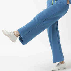 กางเกงขาบานของผู้ชายน้ำหนักเบาระบายอากาศได้ดีโพลีเอสเตอร์/ ผ้าฝ้ายย้อมสีล้วนสำหรับฤดูหนาว - Product Image 1