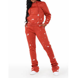 ชุดจ็อกเกอร์แบบครอปสั่งตัดสำหรับผู้หญิง ลายเรียบ สไตล์ลำลองสำหรับฤดูหนาว - Product Image 3