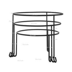 Soporte para servir pizza color oro metal Juego de 2 tamaños y formas personalizados soporte para pizza para uso en restaurantes - Product Image 5