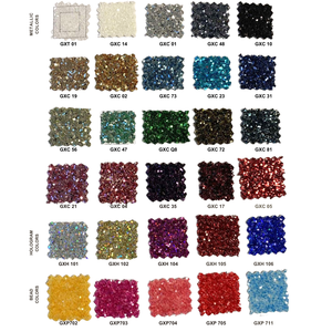Poudre de paillettes en polyester haute brillance pour textiles, série GX, impression et artisanat |   100 couleurs résistantes à la chaleur - Product Image 6