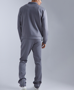 Conjunto Deportivo Personalizado al por Mayor, con Bloques de Color, Cremallera, Algodón, Estilo Holgado, Sudadera con Capucha y Pantalones Deportivos para Hombre - Product Image 5