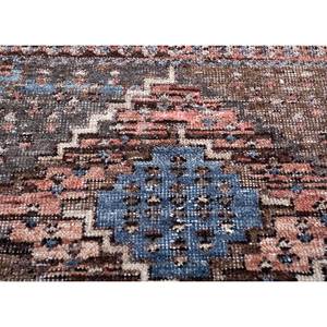 Alfombra de Lana Anudada a Mano Someplace in Time, Diseño Geométrico Rojo y Naranja, Estilo Afgano para el Hogar EA-3107 - Product Image 3