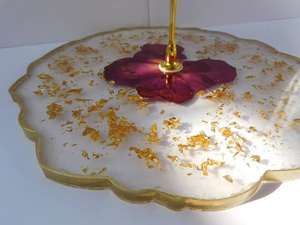 Support à gâteau en résine époxy de luxe pour la décoration de fête d'anniversaire de mariage, supports de présentation de gâteaux en provenance d'Inde - Product Image 2