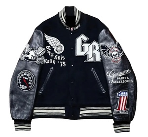 Vente en gros de vestes d'université en laine XL pour femmes tissées légères brodées/logos henille avec support à capuche pour baseball Letterman Design - Product Image 1