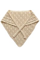 Pañuelo de Cabeza de Algodón Tejido para Mujer, Estilo Crochet Transpirable, Accesorio Casual para Primavera/Verano