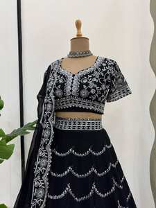 Lehenga choli ชุดแบบดั้งเดิมคุณภาพระดับพรีเมียม, ใหม่ navratri พิเศษไม่มีการเย็บสำหรับผู้หญิง dupatta สำหรับงานเลี้ยง - Product Image 3