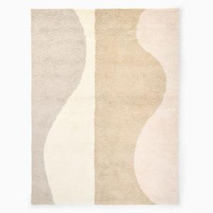 Alfombra de lana marroquí con patrón abstracto moderno, pila suave anudada a mano para interiores de casas y oraciones, hecha en India, precio de fábrica por ITHL - Product Image 2