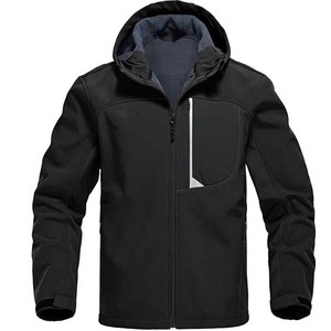 Veste Softshell Unisexe de Conception Personnalisée OEM Manteau Unique Imperméable Anti-Salissure Printemps Automne Décontracté Style Chaud à Capuche Hommes - Product Image 1