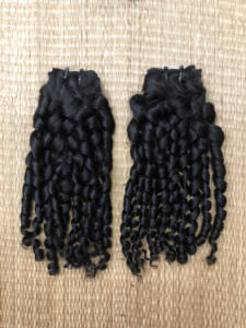 Extensiones de Cabello Humano Remy Vietnamita con Rizo Pixie, Ondas Naturales, Rizos Sueltos y Profundos, Estilo de Rizo Pixie de Moda con Trama a Máquina - Product Image 4