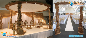 มณฑปงานแต่งงานแบบฮินดูที่หรูหราในลอนดอน มณฑปงานแต่งงานไม้แบบมหารานีที่งดงาม การจัดมณฑปงานแต่งงานแบบเอเชียสมัยใหม่ในสวิตเซอร์แลนด์ - Product Image 6