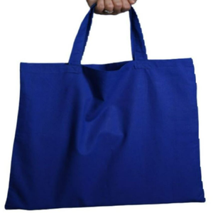 Très grand sac fourre-tout en toile écologique 100% coton sac à provisions multi-usages et robuste pour l'épicerie et la plage avec logo personnalisé - Product Image 4