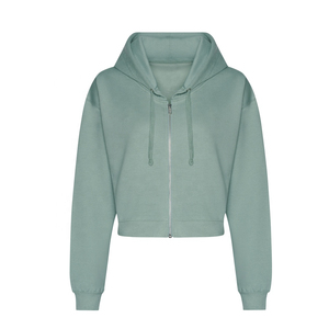 เสื้อมีฮู้ดมีซิปสำหรับผู้หญิงผ้าคอตตอนมีฮู้ด100% ด้านหน้าใส่สบายระบายอากาศป้องกันการเกิดคราบ - Product Image 1