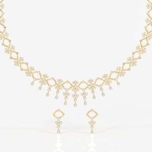 Collier classique Adira en argent sterling avec diamant moissanite pour les occasions de mariage - Product Image 1