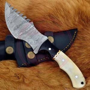 Couteau de suivi personnalisé en acier damas fait à la main avec gaine en cuir produit le plus vendu couteau de suivi en acier damas - Product Image 4