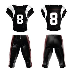 Uniformes de football américain personnalisés pour hommes adultes, 100% polyester respirant, ensembles imprimés, technologie de sublimation, séchage rapide - Product Image 4