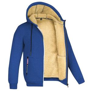2025 High Quality Wholesale Winter <b>Men</b> <b>Sherpa</b> <b>Hoodies</b> Custom Color Zip Lightweight Anti-Wrinkle Polyester/Cotton Shell Custom - Product Image 1