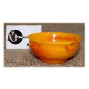 Tradnary-cuenco de resina prémium para servir comida, diseño brillante, Color amarillo, forma redonda, Mini tazón de diseñador - Product Image 1