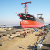 Gonflables de lancement de bateau de bateau de ballon de rouleau, prix d'usine de chine Airbag marin en caoutchouc pneumatique