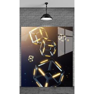 3D cubetti di pittura su vetro temperato regalo di capodanno per il tuo amante